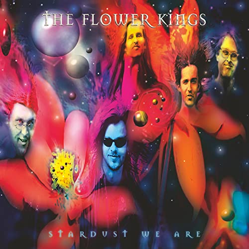 Album cover for The Flower Kings’ “Stardust We Are” featuring band members.