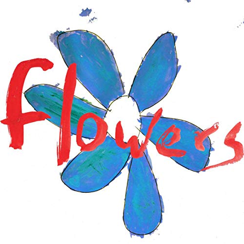 CD cover with a red “Flowers” title over a blue painted flower.