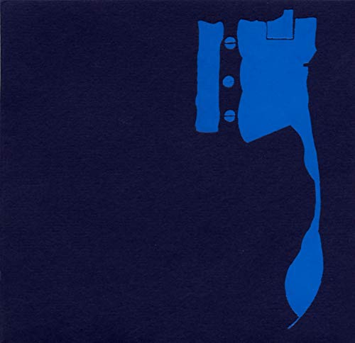 A dark blue background features an abstract, bright blue silhouette resembling a shirt sleeve.