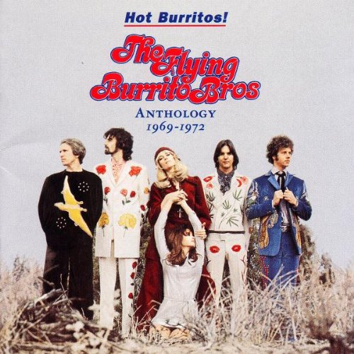 Album cover for The Flying Burrito Bros, featuring six people in colorful suits.
