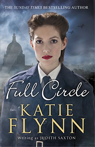 Book cover: woman in uniform, city skyline, stormy sky, title "Full Circle".