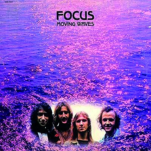 Vinyl album cover for Focus’ “Moving Waves” featuring band members in water.