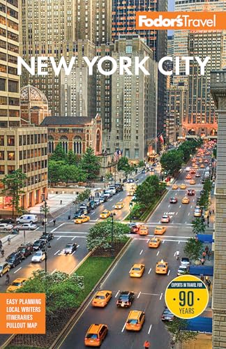Fodor's New York City 2026 guidebook cover with a street scene.