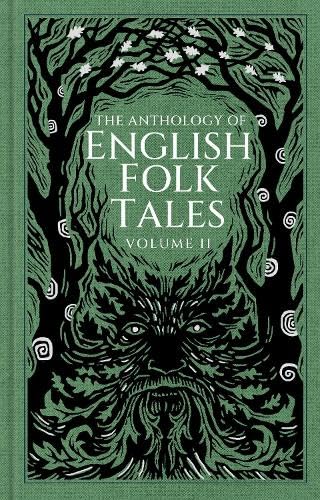 Green book cover featuring a black woodcut illustration of a leafy Green Man face.