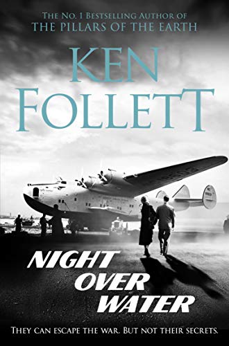 Book cover showing a vintage seaplane and figures walking on a runway at dusk.