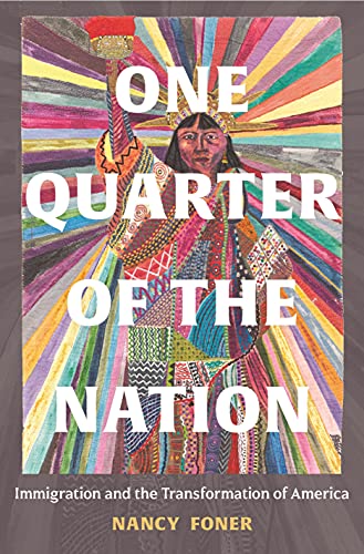 Book cover with portrait of a person amidst colorful, radiating lines.