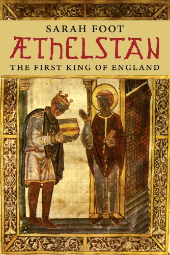 Book cover with medieval illustration of a king and bishop, titled "Athelstan" by Sarah Foot.