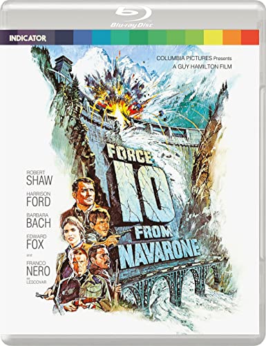 Blu-ray cover art for Force 10 From Navarone featuring actors and an exploding dam.
