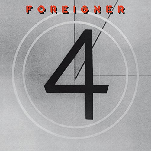 Foreigner album cover featuring a large black number 4 in a target design.