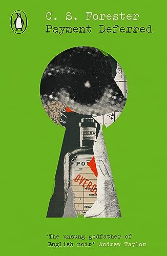 Green book cover with a keyhole revealing a person and a bottle.
