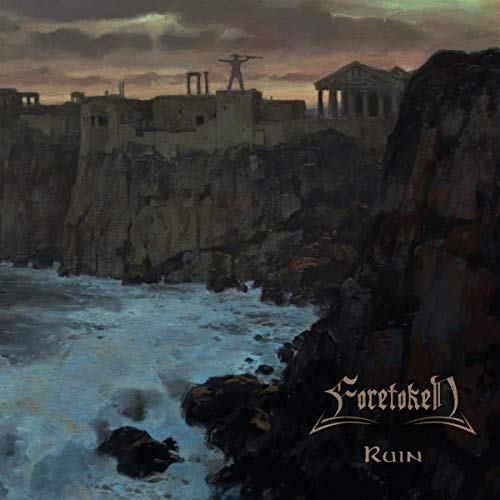 Vinyl album cover with a dark, rocky coastal scene and "Foretoken" and "Ruin" text.