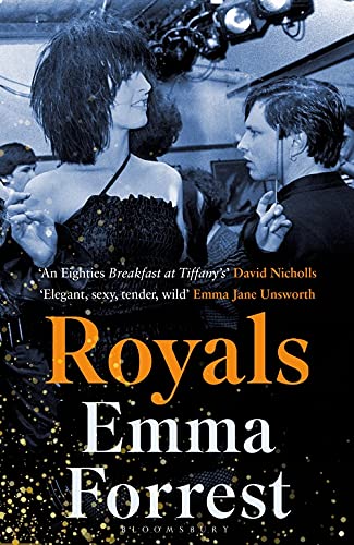 Book cover for “Royals” by Emma Forrest, featuring a couple in a nightclub.