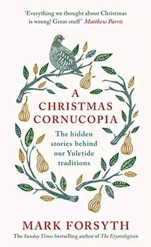 Book cover with a partridge in a pear tree wreath illustration.