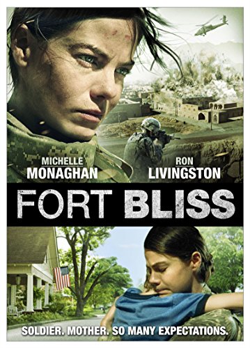 DVD cover for "Fort Bliss" featuring a soldier and a young child.