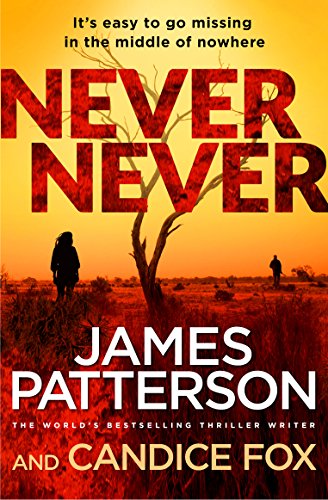 Book cover: "Never Never" with a desolate landscape and silhouetted figures.