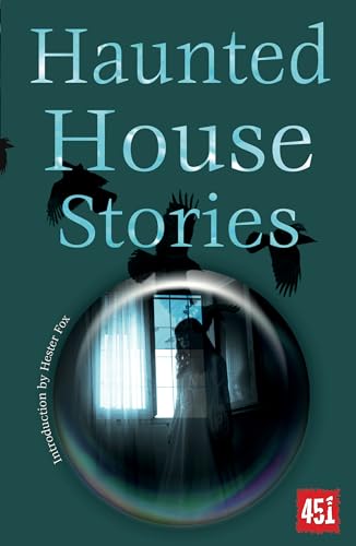 Book cover: "Haunted House Stories" with a ghostly figure and ravens.