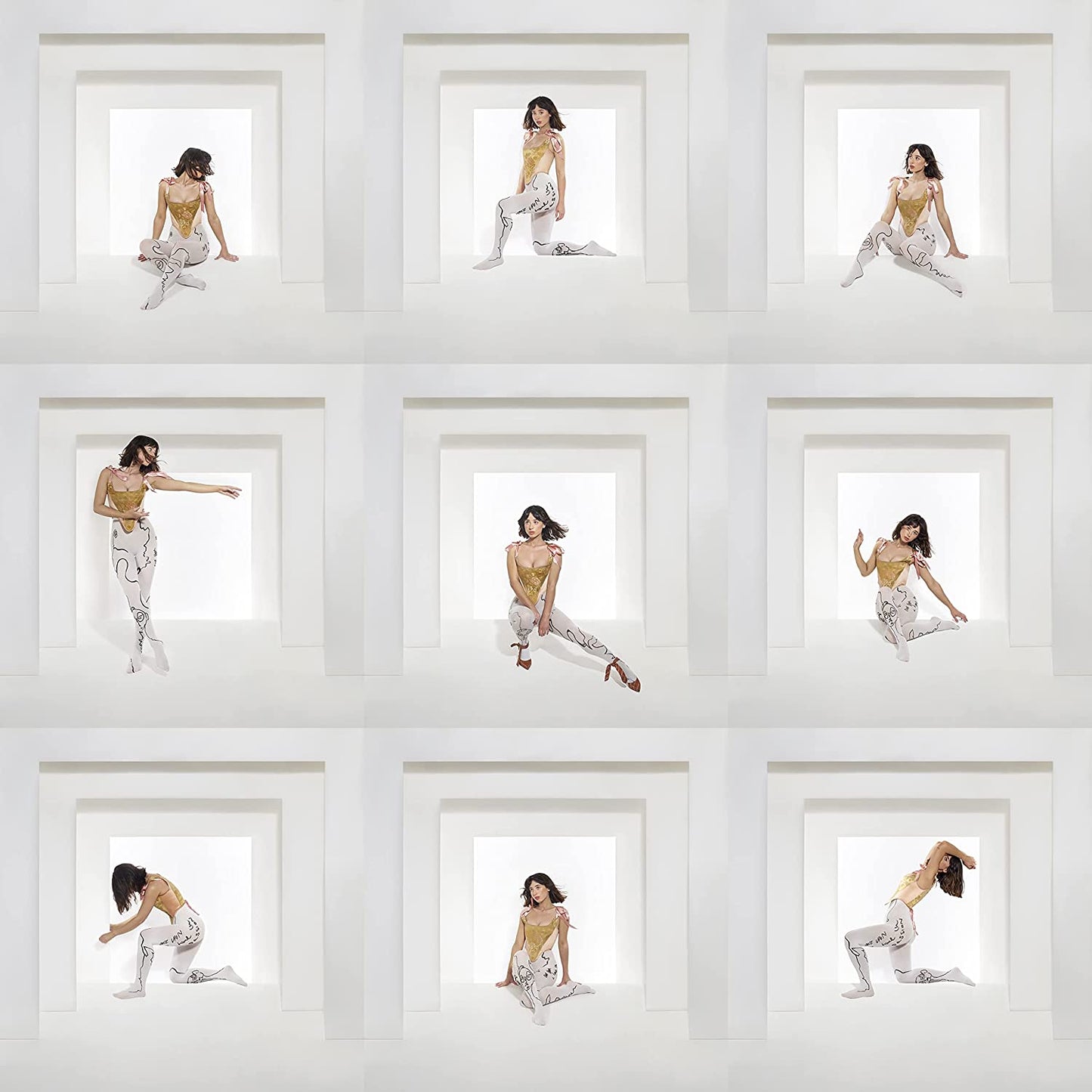 CD cover: Ian Moss, nine framed images of a woman in patterned clothing.