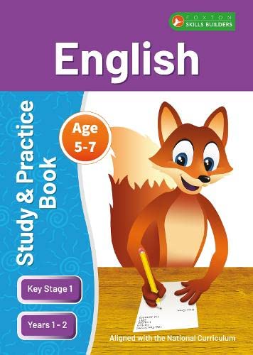 Book cover: “English” with a cartoon fox writing with a pencil.