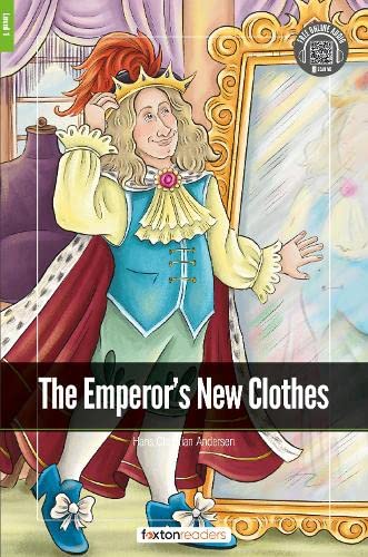 Illustration of an emperor with a crown looking at his reflection.