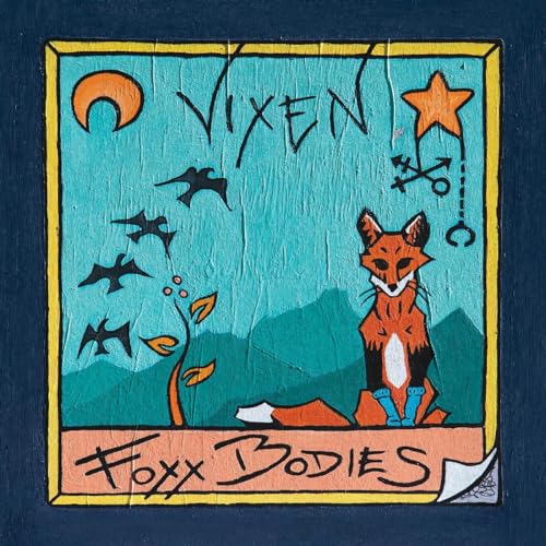 Album art featuring a fox, birds, moon, and star on a teal background.