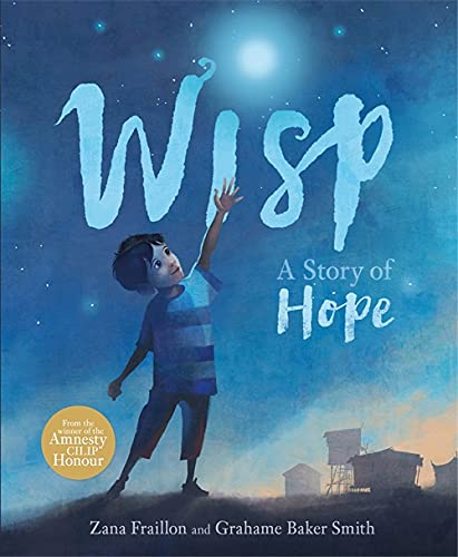 Book cover: boy reaching for a glowing wisp under a starry sky.