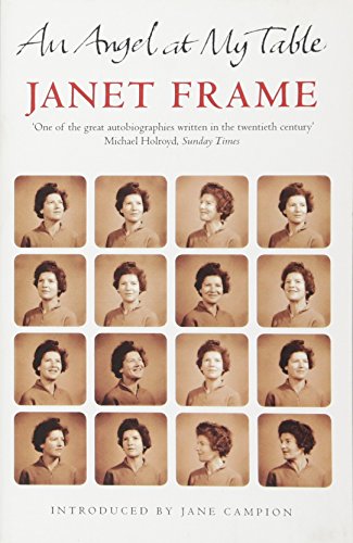Book cover with a grid of repeating portrait photos of Janet Frame.