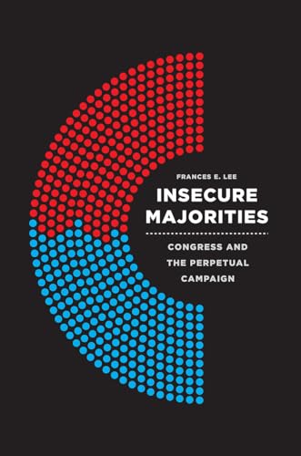 Book cover with red and blue dot pattern, title “Insecure Majorities.”