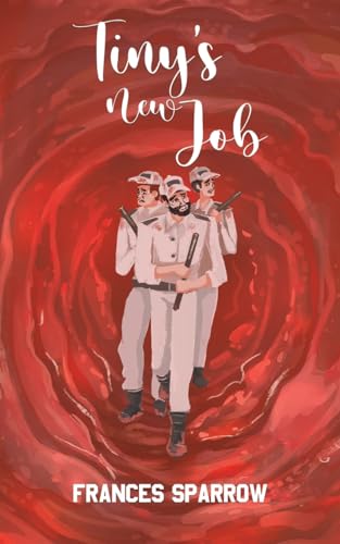 Book cover: three men in uniform stand in a swirling red tunnel.