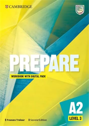 “Prepare” Level 3 Workbook cover with yellow and blue geometric design.