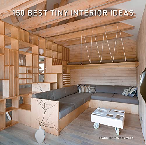 Book cover: cozy tiny home interior with built-in seating and shelving.