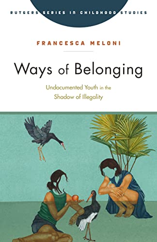 Book cover: “Ways of Belonging” with illustration of people and birds.