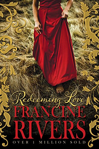 A woman in a red dress walks barefoot through dry grass on a book cover.