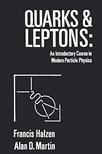 Black book cover with white text: "Quarks & Leptons," physics diagram, authors’ names.