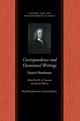 Book cover: "Correspondence & Occasional Writings" by Francis Hutcheson, with portrait.