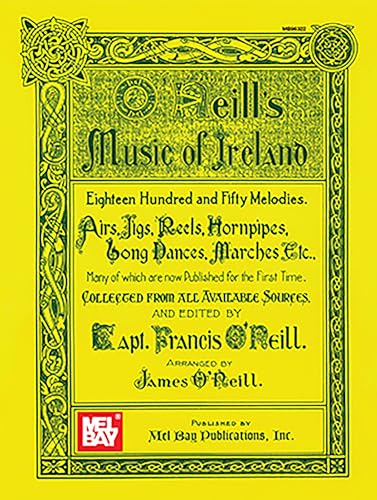 Cover of “O’Neill’s Music of Ireland” sheet music collection, yellow and green.
