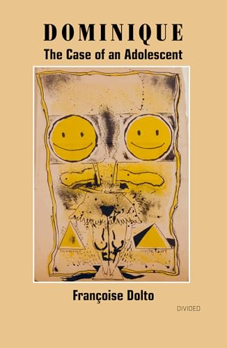 Book cover with abstract yellow and black illustration, title "Dominique.