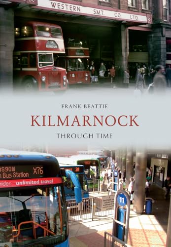 Book cover: vintage and modern buses in Kilmarnock, Scotland.