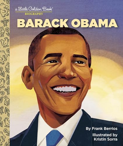 Cover of “Barack Obama: A Little Golden Book Biography” featuring a portrait.