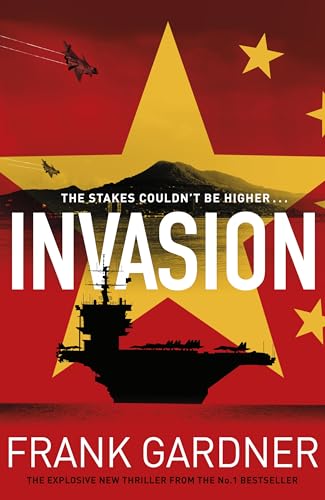 Book cover: "Invasion" with a red star, ship silhouette, and fighter jets.