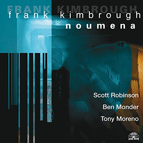 CD cover for Frank Kimbrough’s “Noumena” with abstract blue and gold design.