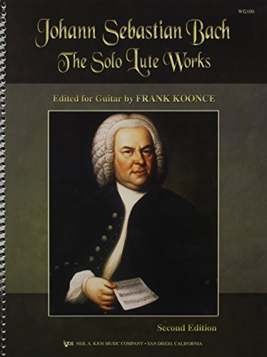 Sheet music cover featuring a portrait of Johann Sebastian Bach.