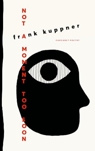 Book cover: black head silhouette with an eye, red text reading "Not a Moment Too Soon".