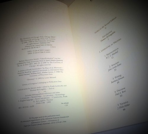 Open book displaying text from "Critical Terms for Literary Study.