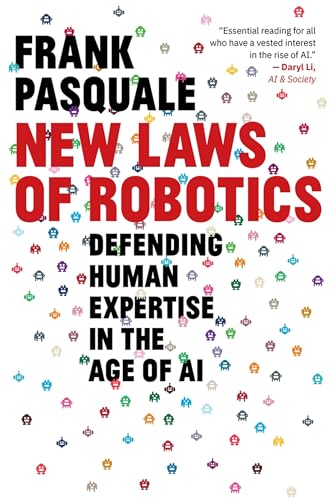 Book cover: "New Laws of Robotics" by Frank Pasquale, with robot icons.