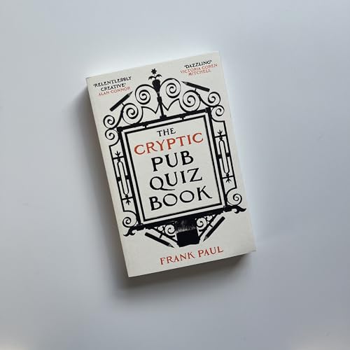 White book cover with red text: "The Cryptic Pub Quiz Book".