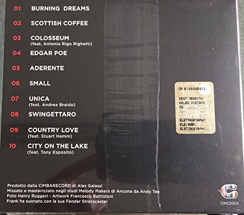 CD back cover listing track titles for Frank Ricci’s “A Big Dream II.”