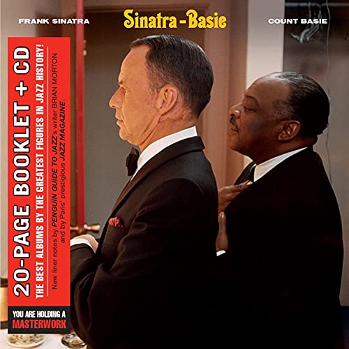 CD cover featuring Frank Sinatra and Count Basie in profile, wearing suits.