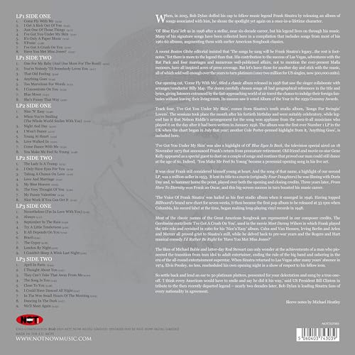 Frank Sinatra Platinum Collection silver vinyl record with tracklist on back.