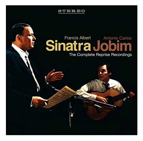 Frank Sinatra and Antonio Carlos Jobim album cover, dark background.