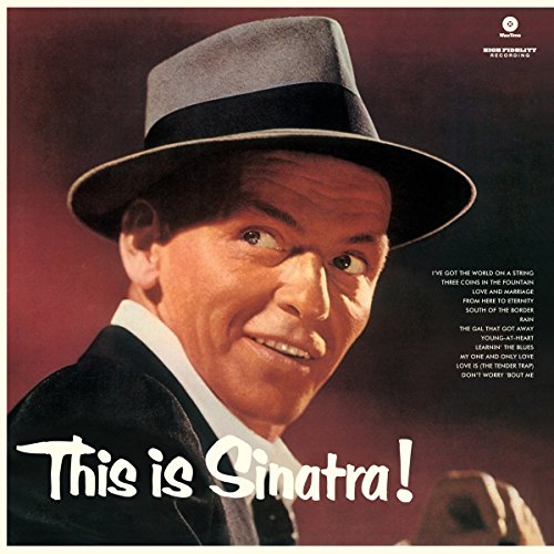 Frank Sinatra in a fedora on the album cover "This Is Sinatra!".